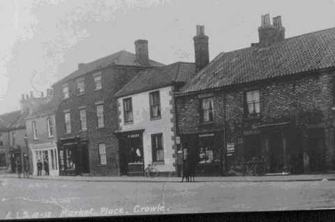 Row of shops on the east edge of the Market Place