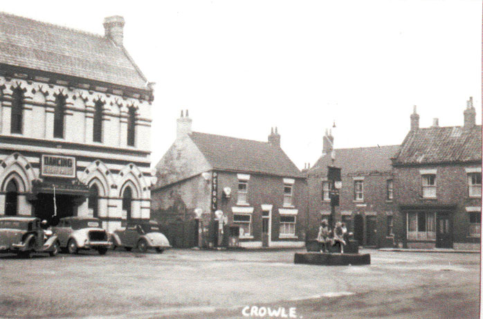 The Market Hall and Spivey's petrol pumps